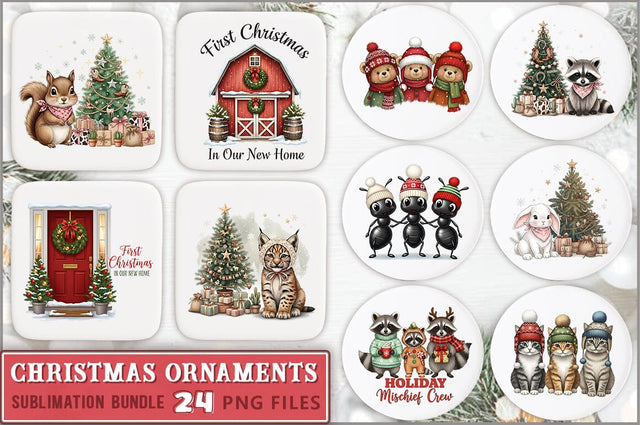 Christmas Ornaments PNG Bundle Sublimation Shetara Begum 