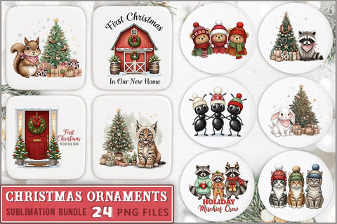 Christmas Ornaments PNG Bundle Sublimation Shetara Begum 