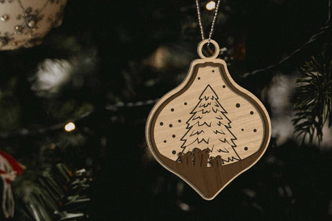 Christmas Ornaments Set, Multilayer Cut Files, Wood Cut and Paper Cut Templates, Laser Cut SVG LaserCutano 