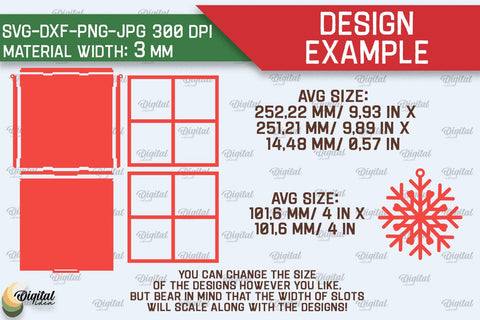 Christmas Ornaments With Box Laser Cut. Christmas Decor SVG SVG Evgenyia Guschina 