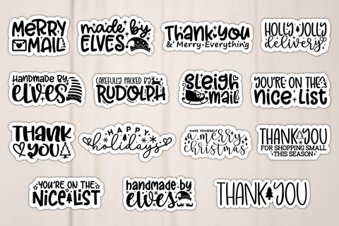 Christmas Packaging Stickers Bundle Vol.2 Sublimation CraftLabSVG 