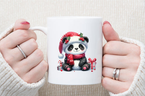Christmas Panda Sublimation Clipart Sublimation designartist 