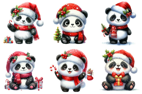 Christmas Panda Sublimation Clipart Sublimation designartist 