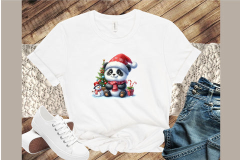 Christmas Panda Sublimation Clipart Sublimation designartist 