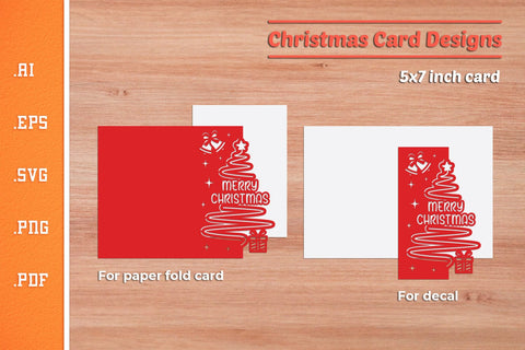 Christmas Paper Cut Card SVG 2 SVG Slim Studio 
