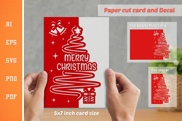 Christmas Paper Cut Card SVG 2 SVG Slim Studio 