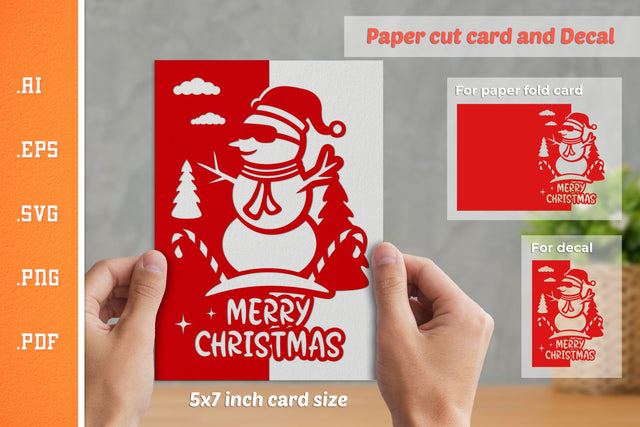 Christmas Paper Cut Card SVG 4 SVG Slim Studio 