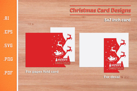 Christmas Paper Cut Card SVG 6 SVG Slim Studio 