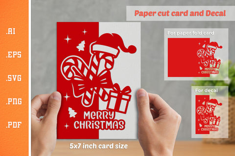 Christmas Paper Cut Card SVG 8 SVG Slim Studio 