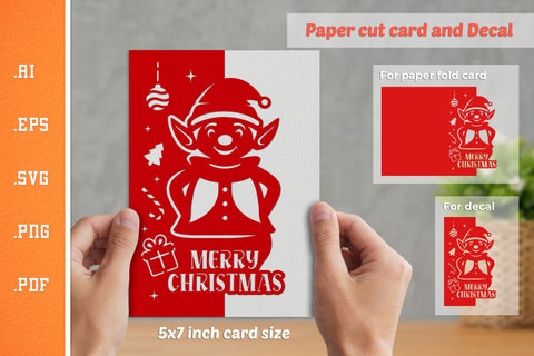 Christmas Paper Cut Card SVG 9 SVG Slim Studio 