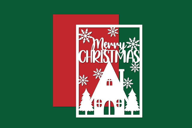 Christmas Paper cut, Christmas card SVG zafrans studio 