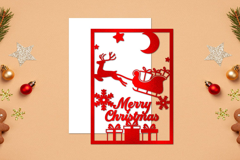 Christmas Paper cut, Christmas Template, Christmas svg SVG zafrans studio 