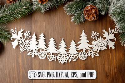 Christmas Paper Cut Garland SVG design SVG MD JOYNAL ABDIN 