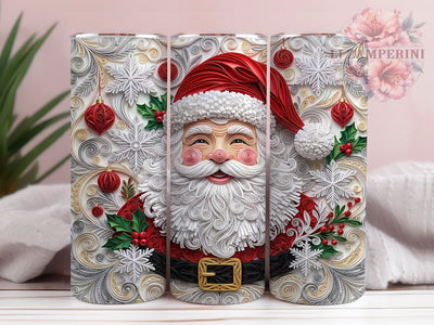 Christmas Papercraft Santa 20oz Tumbler, Christmas Papercraft, Papercraft Santa, Christmas Santa, Santa Tumbler, Papercraft PNG, Santa Tumbler PNG, Papercraft Xmas Sublimation Li Zamperini 
