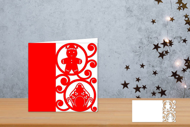 Christmas Papercut, Cricut Christmas card SVG zafrans studio 