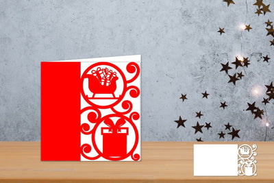 Christmas Papercut, Cricut Christmas card SVG zafrans studio 