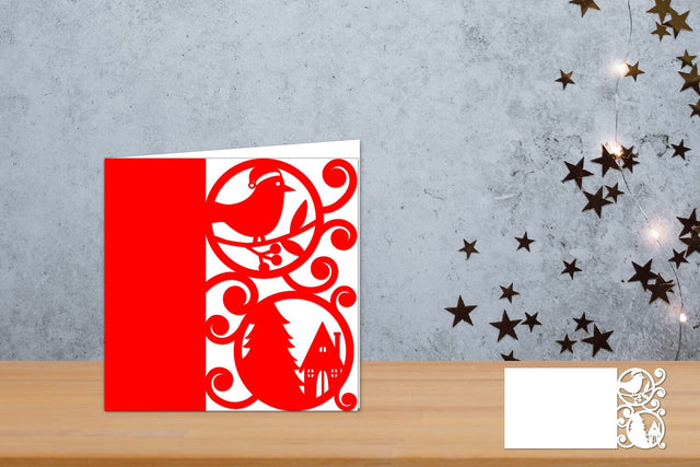 Christmas Papercut, Cricut Christmas card SVG zafrans studio 