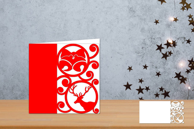 Christmas Papercut, Cricut Christmas card SVG zafrans studio 