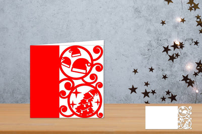 Christmas Papercut, Cricut Christmas card SVG zafrans studio 
