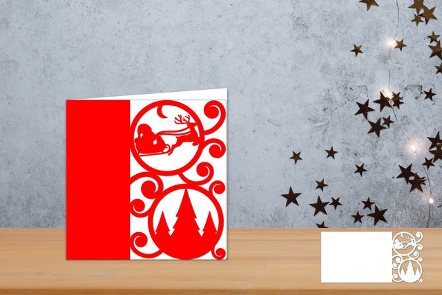 Christmas Papercut, Cricut Christmas card SVG zafrans studio 