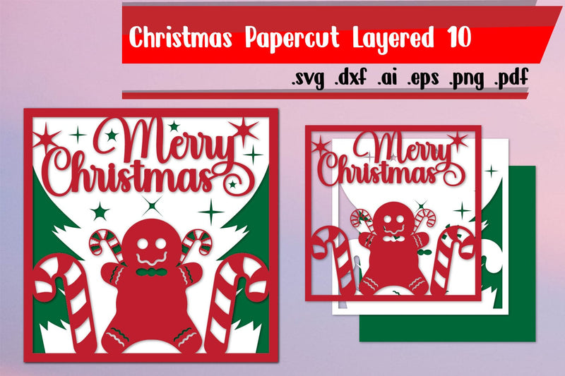 Christmas Papercut Layered 10 | Merry Christmas SVG zafrans studio 