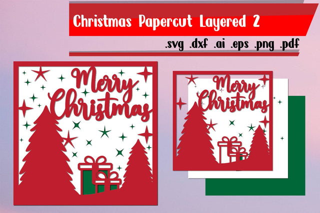 Christmas Papercut Layered 2 | Merry Christmas 3D Paper zafrans studio 