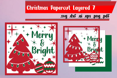 Christmas Papercut Layered 7 | Merry&Bright 3D Paper zafrans studio 