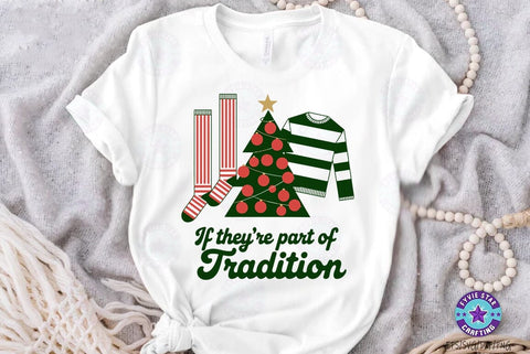 Christmas part of tradition , Christmas Quote T shirt Design, Christmas Illustration SVG FiveStarCrafting 
