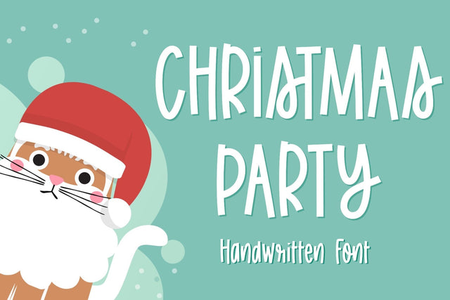 Christmas Party -Handwritten Font Font Jyllyco 
