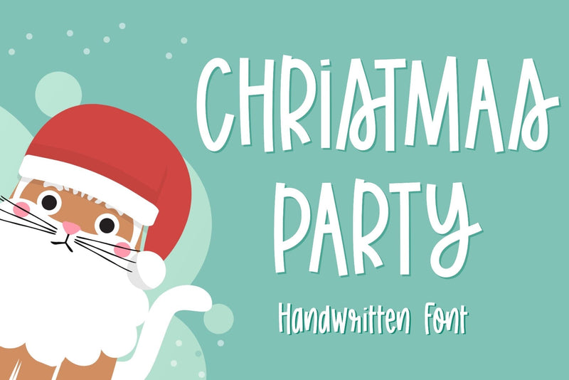 Christmas Party -Handwritten Font Font Jyllyco 