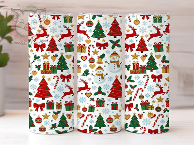 Christmas Pattern 20oz Tumbler, Christmas Pattern, Christmas Tumbler, Holiday Pattern, Pattern Tumbler, Christmas PNG, Holiday Tumbler, 20oz Tumbler Wrap Sublimation Lara' s Designs 
