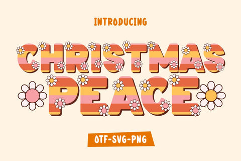 Christmas Peace - Color Decorative Font SVG Masyafi Studio 
