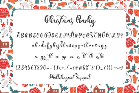 Christmas Peachy Font Prasetya Letter 