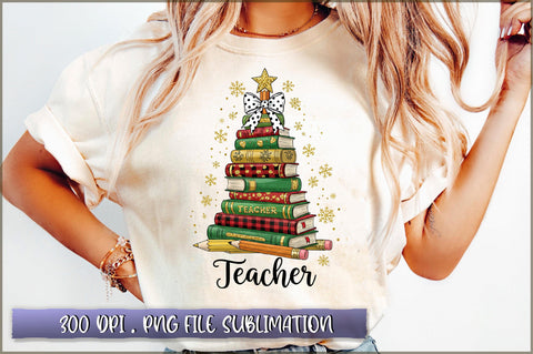 Christmas Pencil Tree Teacher Sublimation Sublimation Shetara Begum 
