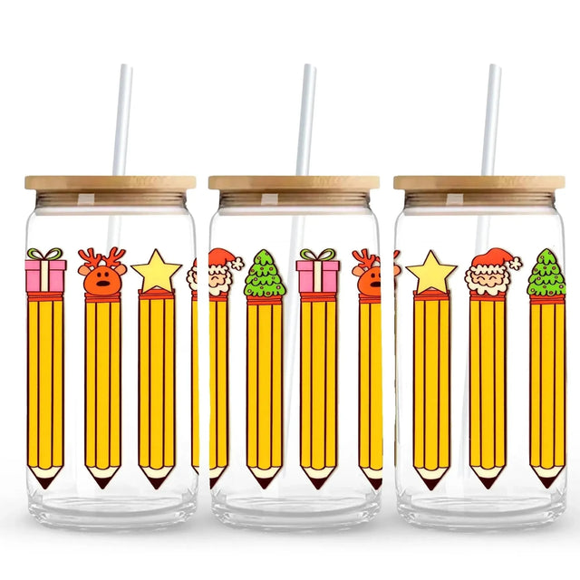 Christmas Pencils 9.7 x 4.3 UV Wrap (Cup NOT Included) Physical DIY Craft Warehouse 