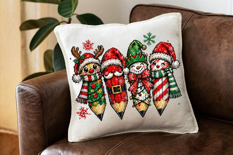 Christmas Pencils Sublimation Design PNG SVG DesignDestine 