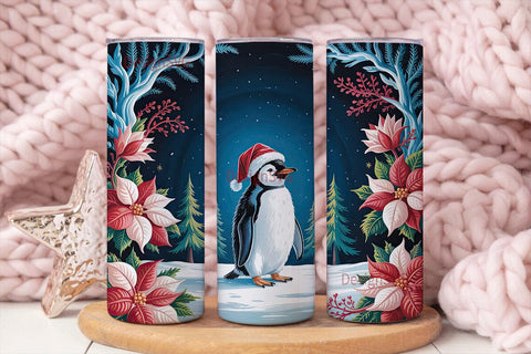 Christmas Penguin 20oz Tumbler Design Sublimation DesignSVG 
