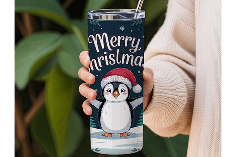 Christmas Penguin 20oz Tumbler Design Sublimation DesignSVG 