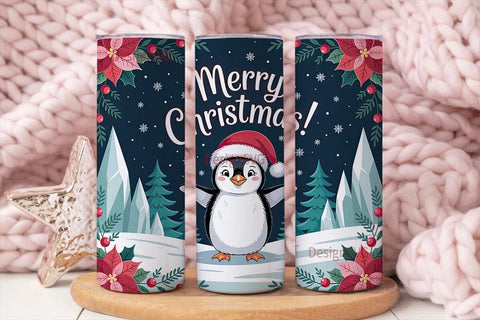 Christmas Penguin 20oz Tumbler Design Sublimation DesignSVG 