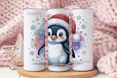 Christmas Penguin 20oz Tumbler Wrap Sublimation DesignSVG 
