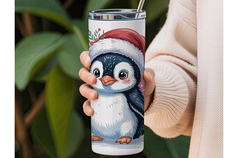 Christmas Penguin 20oz Tumbler Wrap Sublimation DesignSVG 
