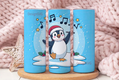 Christmas Penguin 20oz Tumbler Wrap Sublimation DesignSVG 