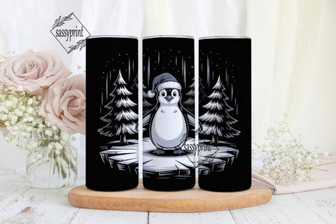 Christmas Penguin 20oz Tumbler Wrap Sublimation sassyprint 