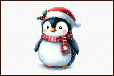 Christmas Penguin Clipart Bundle Sublimation designartist 