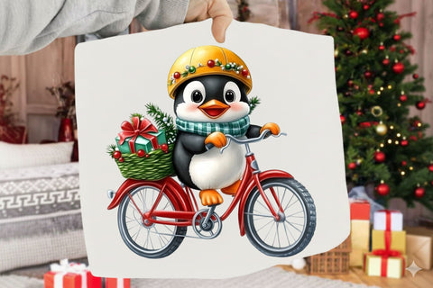 Christmas Penguin Clipart Bundle Sublimation SVGArt 
