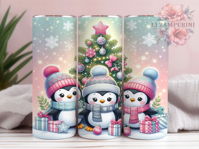 Christmas Penguin Holiday Tumbler, Cute Holiday Tumbler, 20Oz Sublimation, Winter Penguin Printable, Festive Animal Design, Cute Christmas Wrap, Holiday Penguin Art Sublimation Li Zamperini 