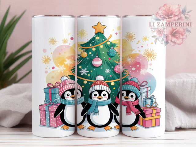 Christmas Penguin Holiday Tumbler, Cute Holiday Tumbler, 20Oz Sublimation, Winter Penguin Printable, Festive Animal Design, Cute Christmas Wrap, Holiday Penguin Art Sublimation Li Zamperini 