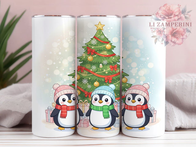 Christmas Penguin Holiday Tumbler, Cute Holiday Tumbler, 20Oz Sublimation, Winter Penguin Printable, Festive Animal Design, Cute Christmas Wrap, Holiday Penguin Art Sublimation Li Zamperini 