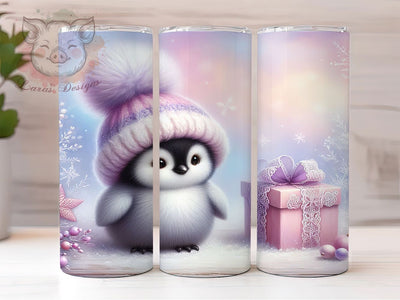 Christmas Penguin Holiday Tumbler, Holiday Penguin Wrap, Penguin Sublimation Design, 20oz Penguin Tumbler, Festive Penguin Art, Winter Penguin Mug, Whimsical Holiday Cup Sublimation Lara' s Designs 