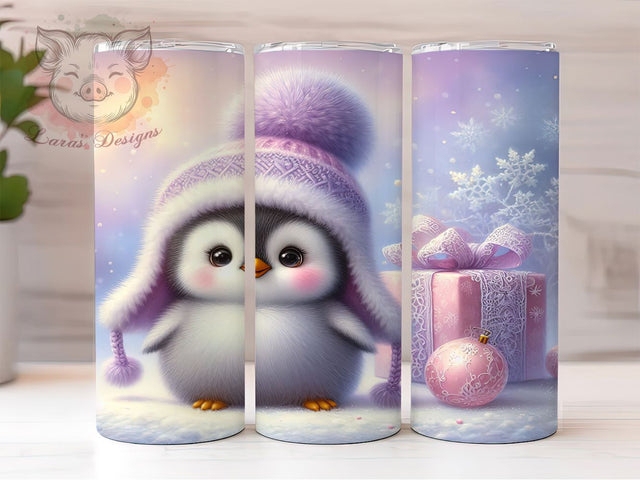 Christmas Penguin Holiday Tumbler, Holiday Penguin Wrap, Penguin Sublimation Design, 20oz Penguin Tumbler, Festive Penguin Art, Winter Penguin Mug, Whimsical Holiday Cup Sublimation Lara' s Designs 